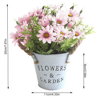 Maceta De Flores Artificiales Estilo Vintage Para Decoración De Oficina Y Hogar Rosa Roja Flor Artificial Potted Plant - details 24