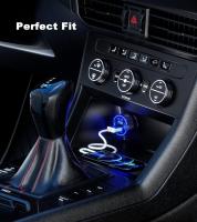 Cargador de coche, adaptador de teléfono USB QC3.0 con dos puertos, carga rápida de 36 W y 3 A, interruptor táctil y LED azul. - details 1