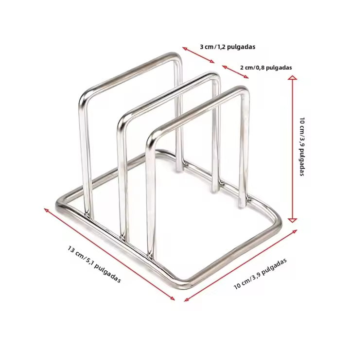 Organizador De Cocina Para Tablas De Cortar Soporte De Acero Inoxidable Estante De Almacenamiento Para Tablas De Cortar - 1