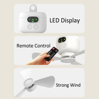 Ventilador De Techo Portátil Para Acampar Y Carpa Con Batería Recargable De 8000mAh Control Remoto Y Luz Air Circulators - details 10