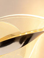 Lámpara De Pared Moderna LED En Acrílico Dorado/Oro Y Negro Para Sala De Estar Dormitorio Pasillo Decoración De Habitación - details 8