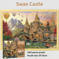Rompecabezas De Láminas Adulto 1000 Piezas Mini Jigsaw Puzzle Swan Castle Paisaje Beautiful Stress Reducing Juguetes Regalos De Navidad - details 0