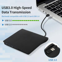 AMMTOO Controlador Externo De CD DVD USB 3.0 Portátil Compatible Con DVD-R DVD-RW Para Reproductor De DVD Para PC Y Laptop Windows 10/8/7 - details 3