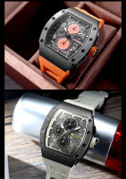Reloj De Cuarzo Para Hombre MEGIR De Acero Inoxidable 316 Con Correa De Silicona Resistente Al Agua Y Luminosa Cronógrafo Con Fecha Automática - details 2