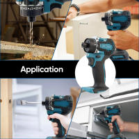 destornillador eléctrico inalámbrico, herramienta eléctrica sin escobillas, 23 + 1 Torque, 1/4 pulgadas, 180N.m, para batería Makita de 18V - details 4
