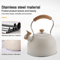 Hervidor de agua con silbato europeo de 2,5l, tetera de acero inoxidable, hervidor de agua, olla de silbato de cocina, fondo plano, duradero, utensilios de cocina - details 5