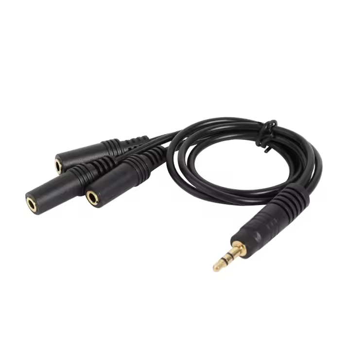Cable de extensión de audio universal de 3,5 mm (1 a 3 vías), PVC, 1 macho a 3 hembras. - 1
