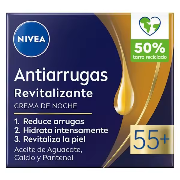 NIVEA Antiarrugas Revitalizante Crema de Noche 55+  50 ml Crema de Noche - 1