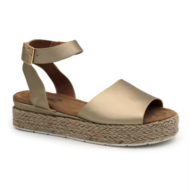 Bubble Kids 3269 Sandalias plataforma para niñas en Oro, Blanco, Taupe y Negro - 1