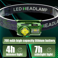 Lámpara Frontal LED Super Brillante Con Inducción Inteligente Y Luz Roja SOS Recargable Por USB Torcha Magnética Para Pesca - details 6