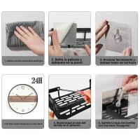 Estante De Almacenamiento De Pared Sin Perforar De Aleación De Aluminio Organizador De Ducha Para Baño Y Cocina Unidad De Estante De Esquina - details 6