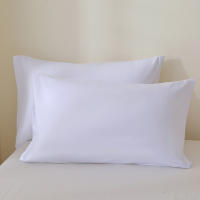 Juego De Fundas Para Almohadas De Poliéster 100% Blanco 2 Piezas Tamaños Estándar De USA Para Cama Reina Y Rey - details 2