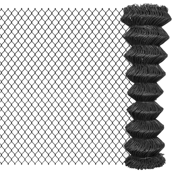 vidaXL Valla de tela metálica acero gris 25x1,5 m - 1