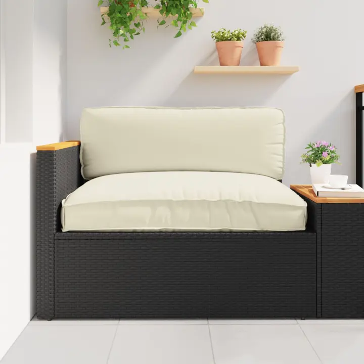 Cojín Exterior vidaXL Crema Poliéster 120 x 12 x 80 cm - 1