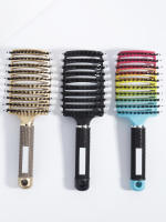 Set De Peine Curvado Profesional Para Peluquería Anti Estático Desenreda El Cabello Reduce El Frizz Especial Para Pelucas De Cabello Real - details 1