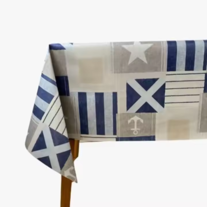 HuleHule Tex - Mantel de Hule Huletec. Impermeable antimanchas para mesa redonda, cuadrada o rectangular -  Naval  Blue - 1