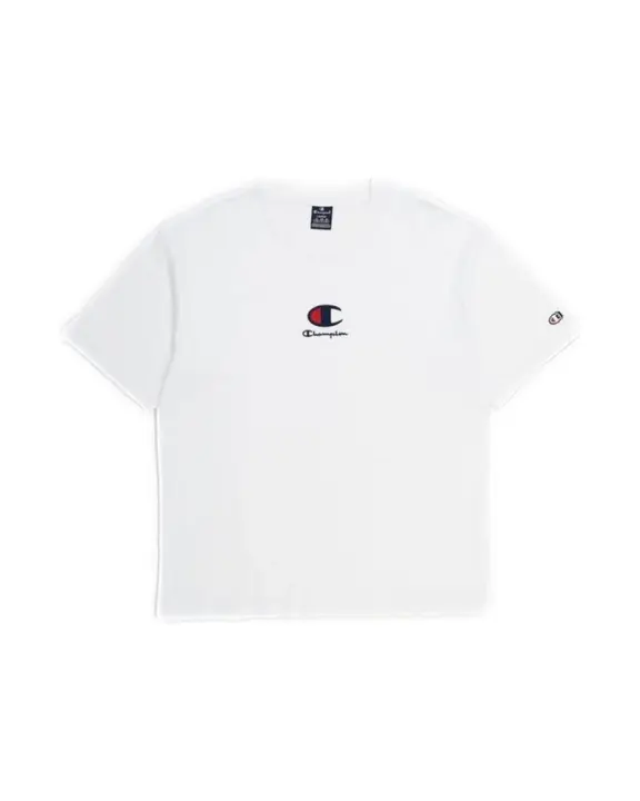 Camiseta Champion Blanca Middle Embroidered Logo Tee - 1