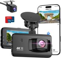 Cámara Retrovisor para Coche,4K Ultra HD Dashcam con 10" Pantalla Táctil,Tarjeta SD de 64G,170° Gran Angular,Sensor G,Monitor de Aparcamiento,Grabación en Bucle,Súper Visión Nocturna,WDR - details 5