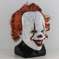 Máscara De Payaso Malvado Pennywise Disfraz De Horror Para Fiesta De Halloween Carnival Latex Inalámbrico Para Adultos Unisex - details 4