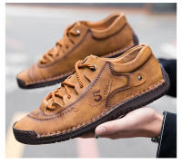 Zapatos Casuales Para Hombre En Cuero Mocasines De Alta Calidad Confortables Y Transpirables De Punta Redonda Antideslizantes Para Exterior Y Interior - details 12
