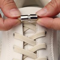 Par De Cordones Sin Nudo Para Zapatos Cierre De Capsa Lock Laces Elásticas Para Niños Y Adultos 0.6cm Planos Para Zapatillas - details 1