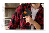 Cartera De Cuero Genuino Para Hombre HUMERPAUL Con Cadena Protección RFID Porta Tarjetas De Crédito De Calidad Para Viajes Estilo Business - details 1