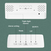 Acrylic/Mirror Digital Alarm Clock Voice Control (Powered By Battery) Table Clock Snooze Night Mode 12/24H Electronic LED Clocks - details 2