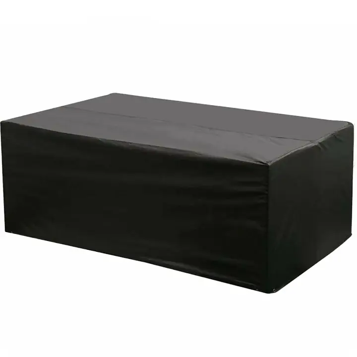 HY Funda de mesa rectangular Oxford para muebles de jardín con protección UV (negro)-242*162*100cm - 1