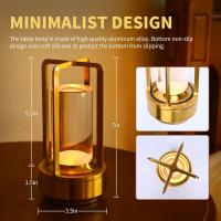Lámpara De Mesa LED Sin Cable Retro Para Bar Rechargeable Toque Con Iluminación Dimmable Para Decoración De Hogar Y Exterior Luz Nocturna Para Dormitorio Y Restaurante - details 5