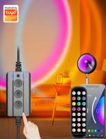 Lámpara de Pie RGB con Control Remoto de Aplicación, Proyección de Arco Iris, Luz de Atenuador y Transmisión en Vivo - details 10