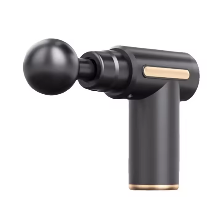 Pistola de masaje con pantalla táctil LCD, Cuerpo de algodón profundo percusión de mano espalda pierna masajeador muscular, reducción de ruido (Negro) - 1