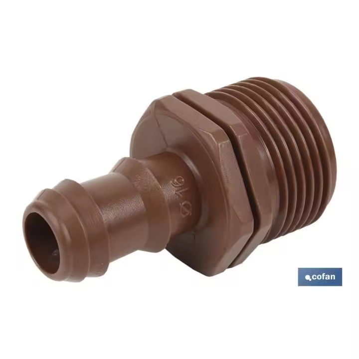 Conector de Enlace Mixto Cofan 3/4 | Riego por Goteo y Aspersión | 100 Unidades - 1