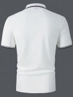 Camisa Polo Para Hombre Camiseta De Golf Casual Corta Cuello Clásico Basic Botones Frontales Verano Ajuste Regular Polyester - details 4