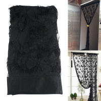 Cortina De Macramé Negra Con Mariposa Cortina De Luz Pared Colgante Tela De Colgador De Puerta Partición De Habitación Decoración De Hogar Cortina De Ventana - details 0