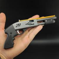 Csnoobs Pistola De Banda De Goma Mini 2024 Adorno De Modelo Con 8 Disparos Juguete Suave Regalo De Navidad Para Niños Y Niñas De 14 Años O Más - details 5