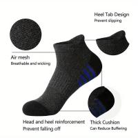 5 Pares De Medias Cortas Para Hombres De Alta Calidad Diseño Redondo Ajuste Grande Calcetines De Verano De Poliéster - details 9