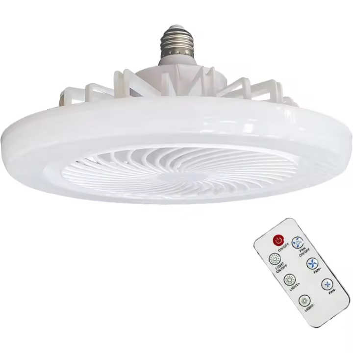 Ventiladores de techo de perfil bajo con luces y control remoto, ventiladores de techo empotrados, ventiladores de techo pequeños regulables para dormitorio - 1