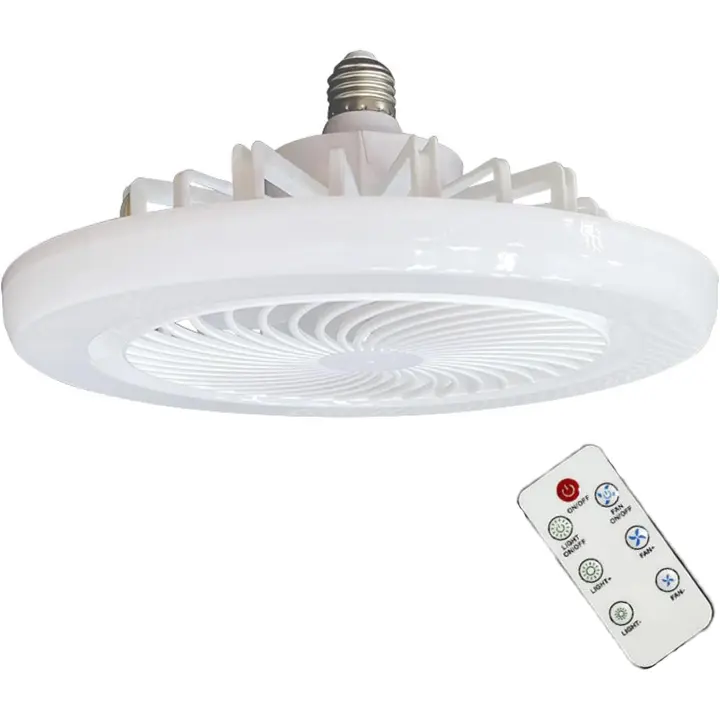 Ventiladores de techo de perfil bajo con luces y control remoto, ventiladores de techo empotrados, ventiladores de techo pequeños regulables para dormitorio - 1