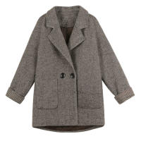 Abrigo De Lana Británica Para Mujer Moda Otoño Invierno Casual Cuello Abierto Bolsillos Resistente Al Viento Chaqueta De Oficina - details 5