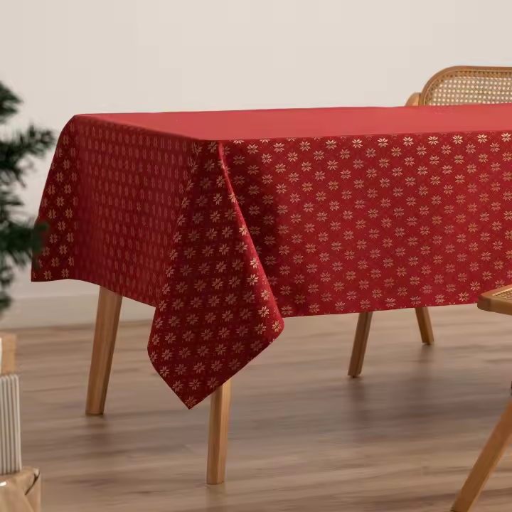 Gamusi Mantel navidad algodón jacquard snowflake MERRY - 1
