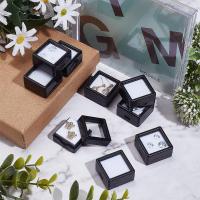 Caja De Exhibición De Piedras Preciosas Negras 16 Piezas 1.14x1.14x0.63 Pulgadas Contenedor De Joyas Sueltas Con Tapa De Vidrio Transparente - details 5