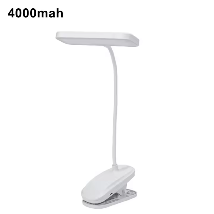 Lámpara De Escritorio Recargable USB Con Clip Y Luz Nocturna Para Dormitorio Estudio Lectura Oficina 360° Flexible - 1
