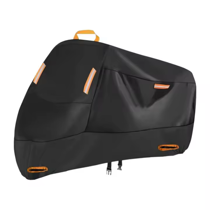 Cubierta De Motocicleta 210D Impermeable Y Antipolvo Para Todas Las Estaciones Cubierta De Lluvia Motocross Universal Con 4 Bandas Reflectoras Protección Exterior Para Scooter Y Bicicletas - 1