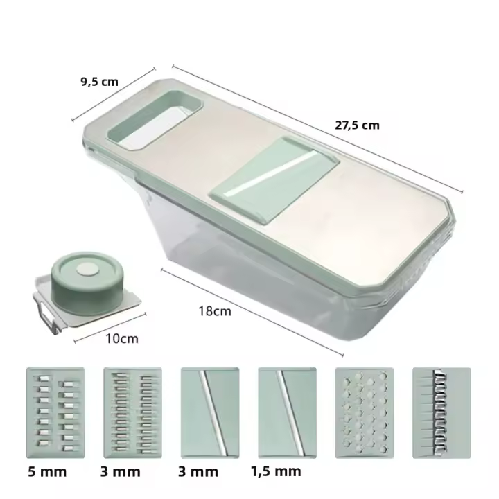 Cortador De Verduras Multifuncional En Acero Inoxidable Herramienta De Cocina Para Patatas Y Pepinos Ecológica Y Resistente - 1