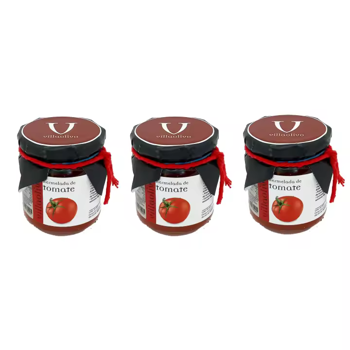 Pack 3 Mermeladas de Tomate Villaolivo 125 g – Gourmet  Toque Dulce y Ligero  Perfecta para Quesos y Tapas - 1