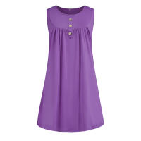 Vestido De Verano Para Mujer Talla S-5XL Estilo Casual Prenda Interior Con Botones Pleated Vintage Largo Hasta La Rodilla - details 21
