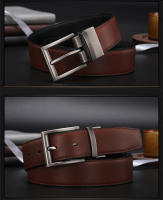 Cinturón De Cuero Genuino Para Hombre Reversible De Alta Calidad Estilo Casual Para Pantalones Y Vestimenta Formal - details 8