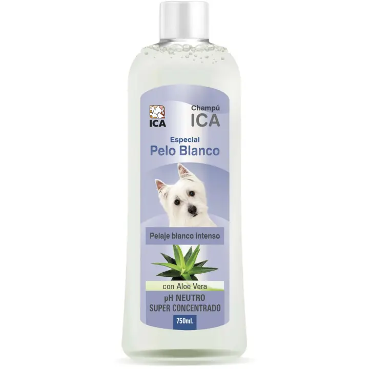 Champú especial pelo blanco con Aloe Vera para perros 750 ml - 1