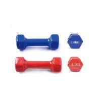 Set de 2 pesas mancuernas deportivas hexagonales para fitness de diferentes pesos 0.5kg a 6kg y de color rojo o azul - details 1