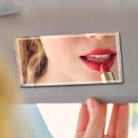 Espejo De Maquillaje Rectangular Para Interior Del Coche 15x8cm Accesorios De Auto Espejo De Espejo Solar Grande Para Visera Del Coche - details 0
